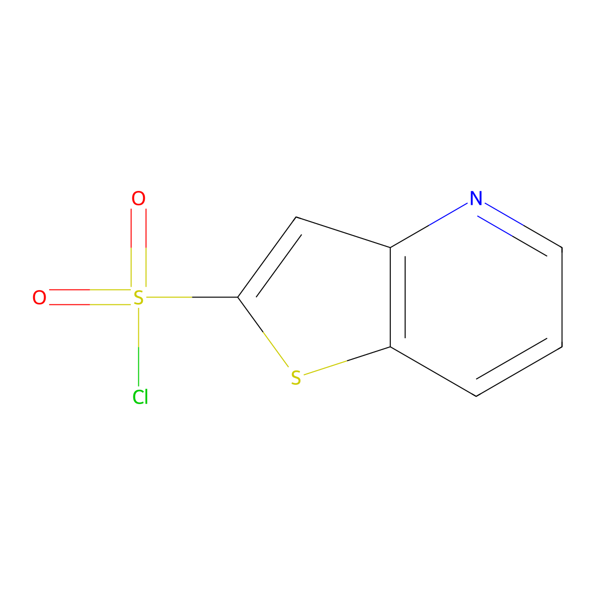 Thieno[3,2-b]pyridine-2-sulfonyl chloride molecular structure, CAS 209287-06-9