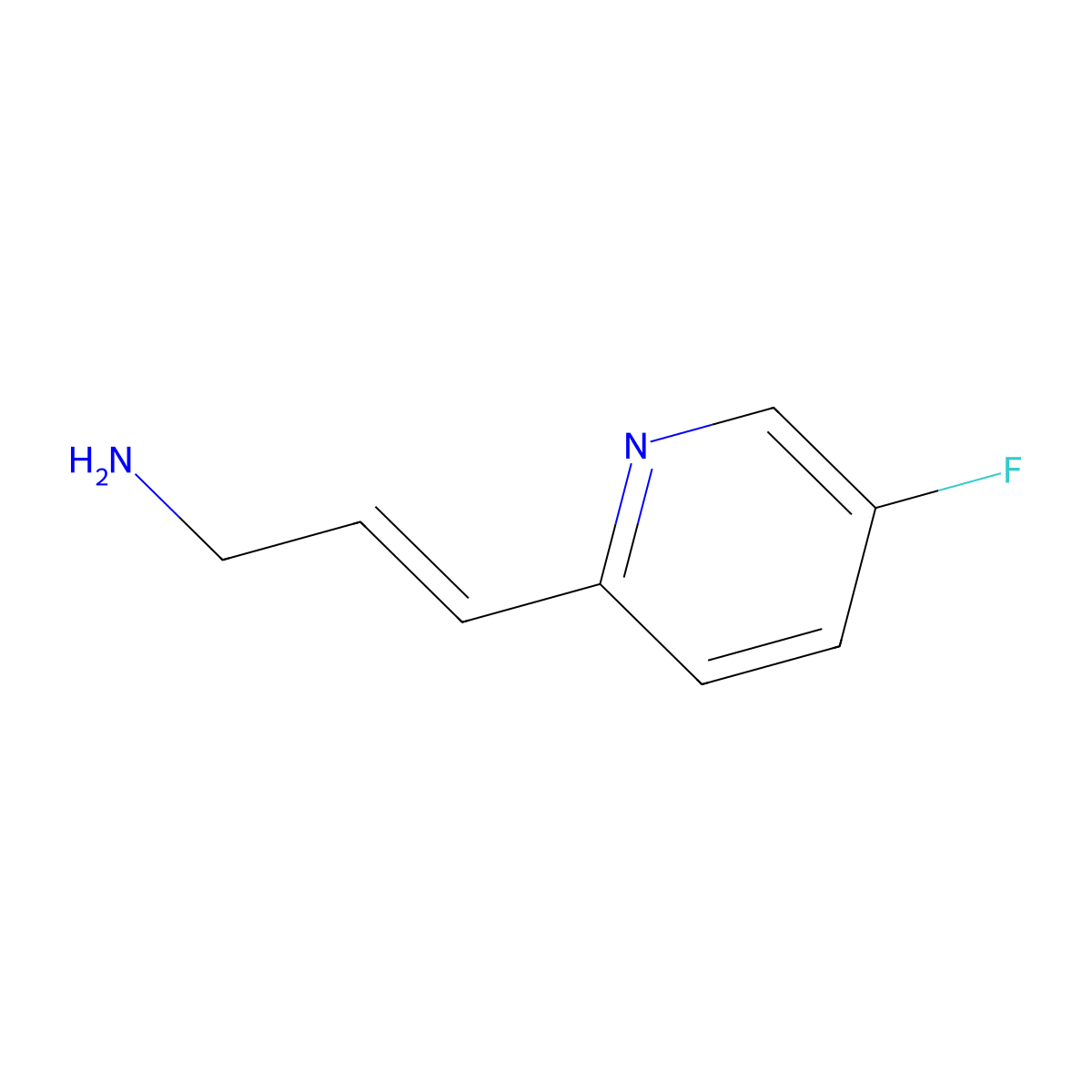 3-(5-Fluoropyridin-2-yl)prop-2-en-1-amine molecular structure, CAS 2092884-46-1