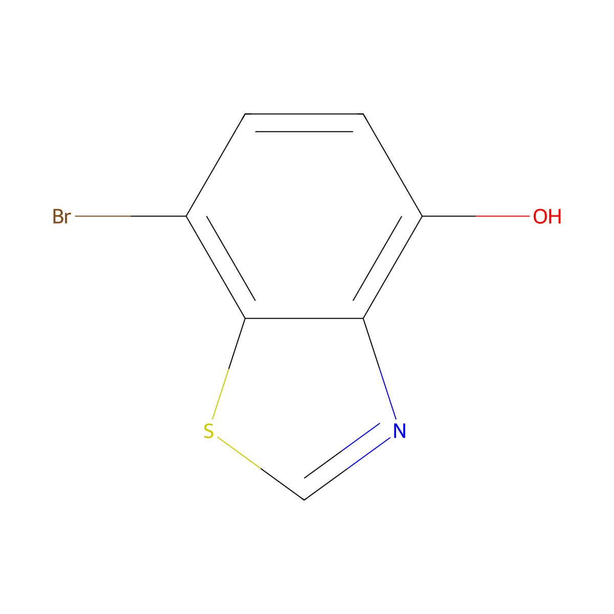 7-Bromo-1,3-benzothiazol-4-ol molecular structure, CAS 2092893-54-2