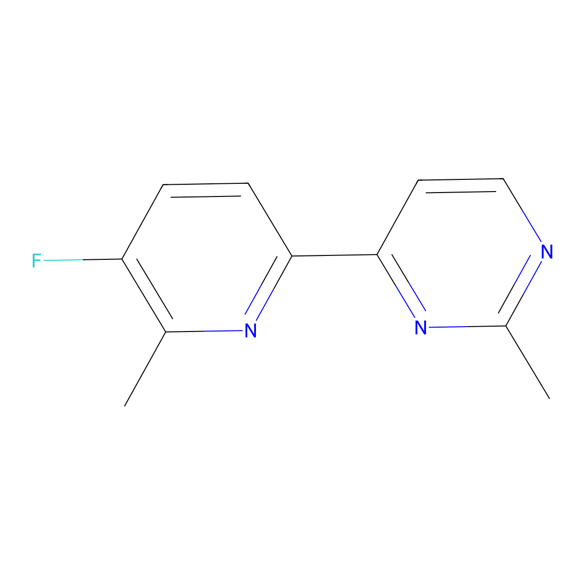 4-(5-Fluoro-6-methyl-2-pyridinyl)-2-methylpyrimidine molecular structure, CAS 2092893-85-9