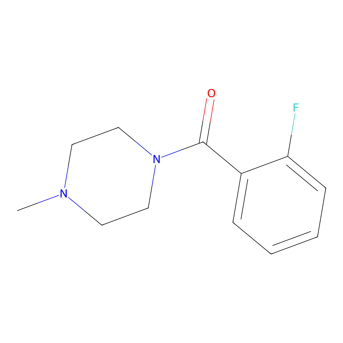 (2-Fluorophenyl)(4-methylpiperazin-1-yl)methanone molecular structure, CAS 20929-25-3