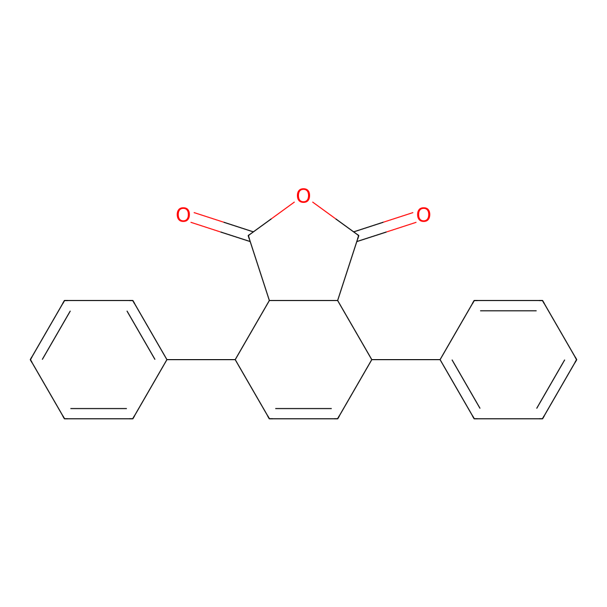 4,7-Diphenyl-3a,4,7,7a-tetrahydro-2-benzofuran-1,3-dione molecular structure, CAS 20929-46-8