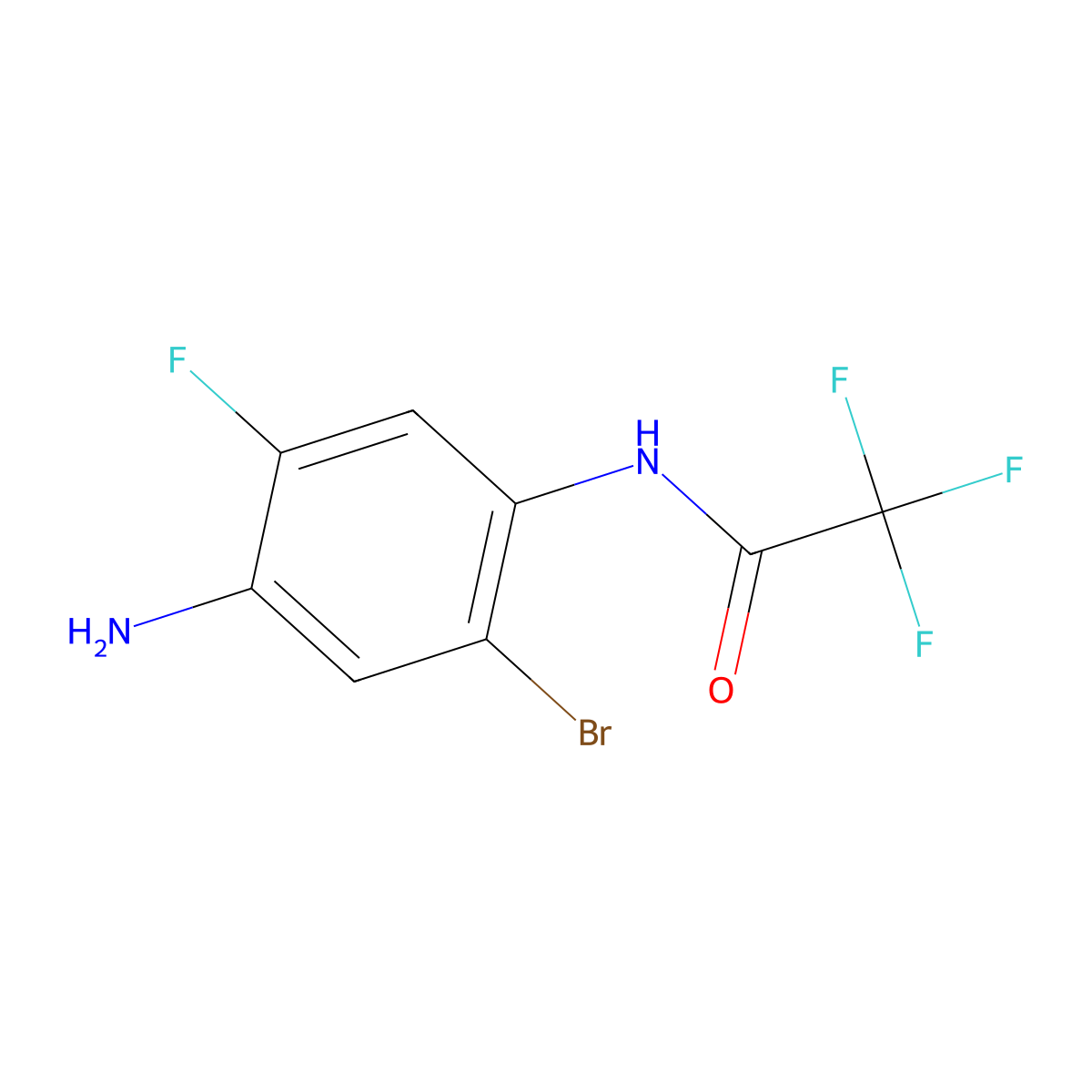 N-(4-Amino-2-bromo-5-fluoro-phenyl)-2,2,2-trifluoro-acetamide molecular structure, CAS 2092930-00-0