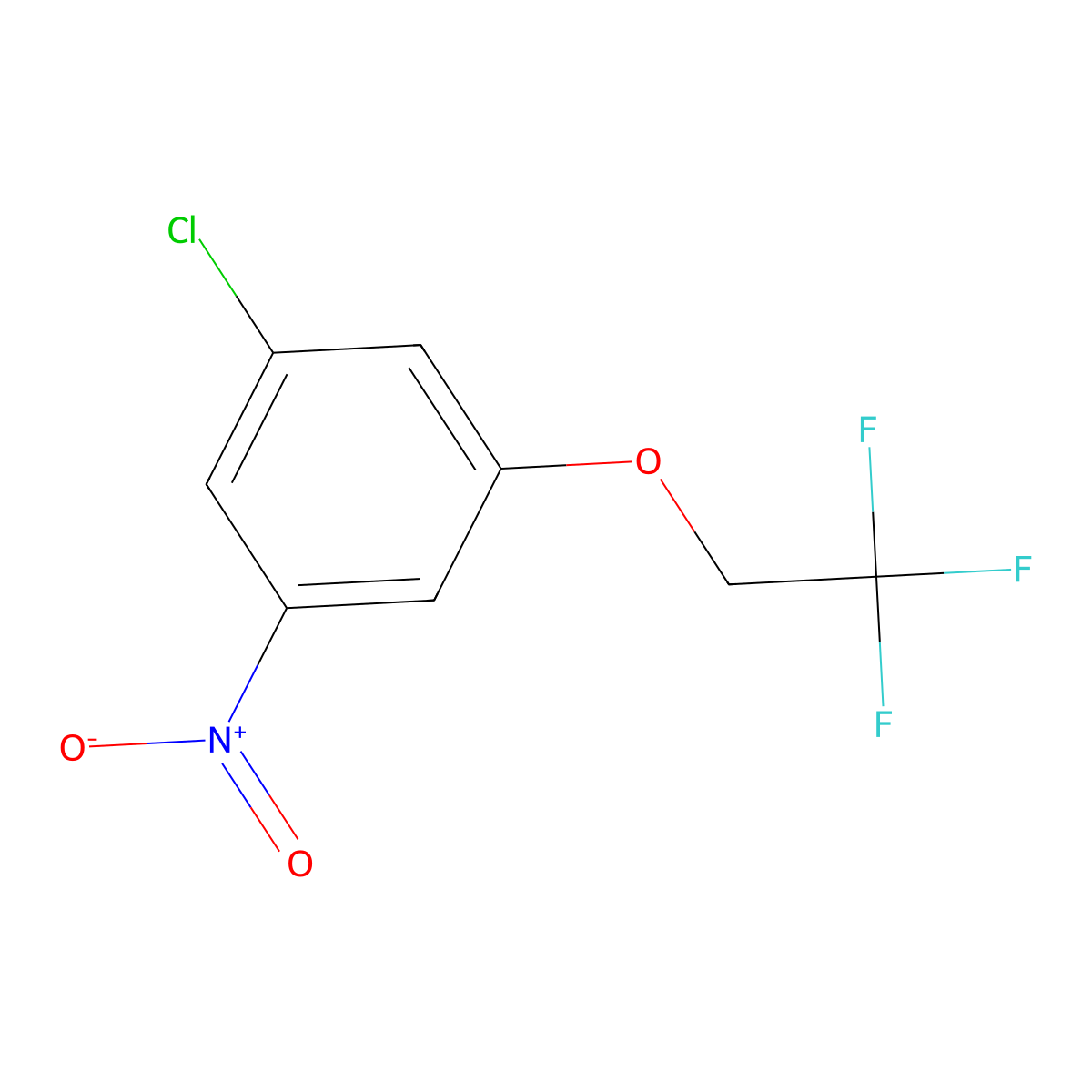 1-Chloro-3-nitro-5-(2,2,2-trifluoroethoxy)benzene molecular structure, CAS 2092933-17-8
