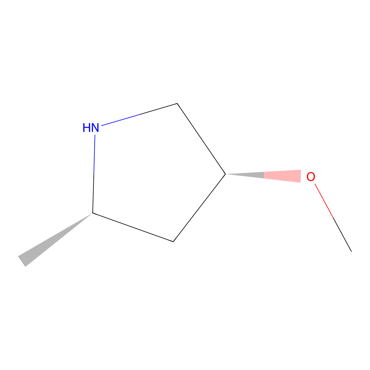 (2S,4R)-4-Methoxy-2-methylpyrrolidine molecular structure, CAS 2092997-43-6