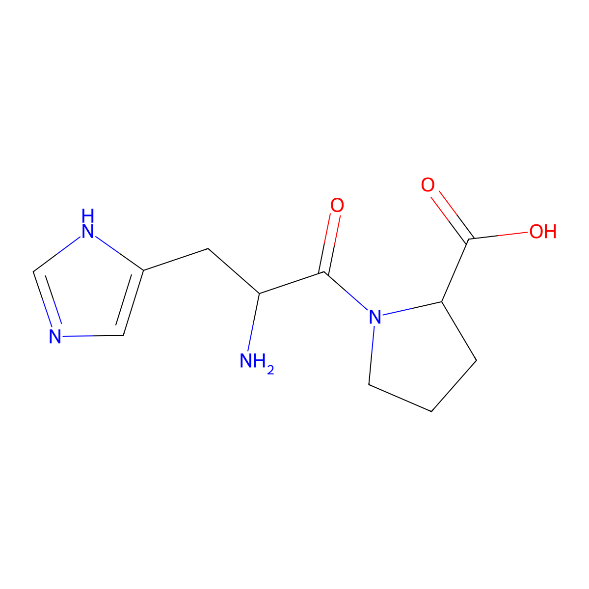 Histidylproline molecular structure, CAS 20930-58-9