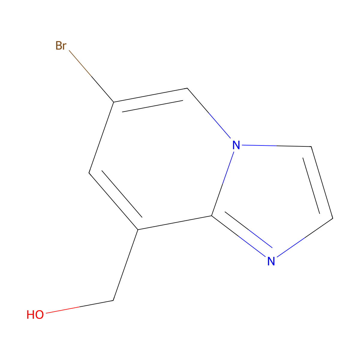(6-Bromoimidazo[1,2-A]pyridin-8-YL)methanol molecular structure, CAS 2093013-12-6