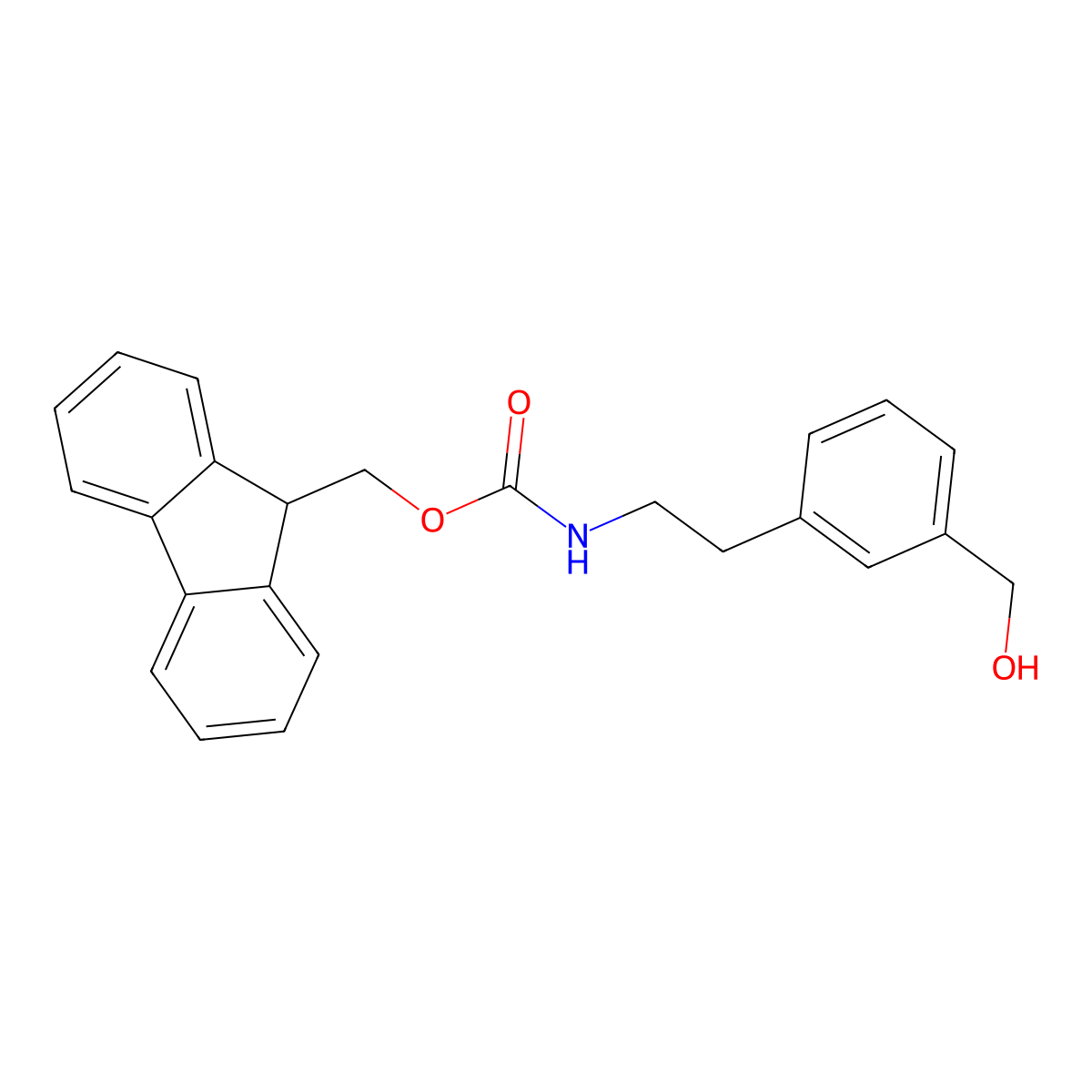 (9H-fluoren-9-yl)methyl N-{2-[3-(hydroxymethyl)phenyl]ethyl}carbamate molecular structure, CAS 2093037-15-9