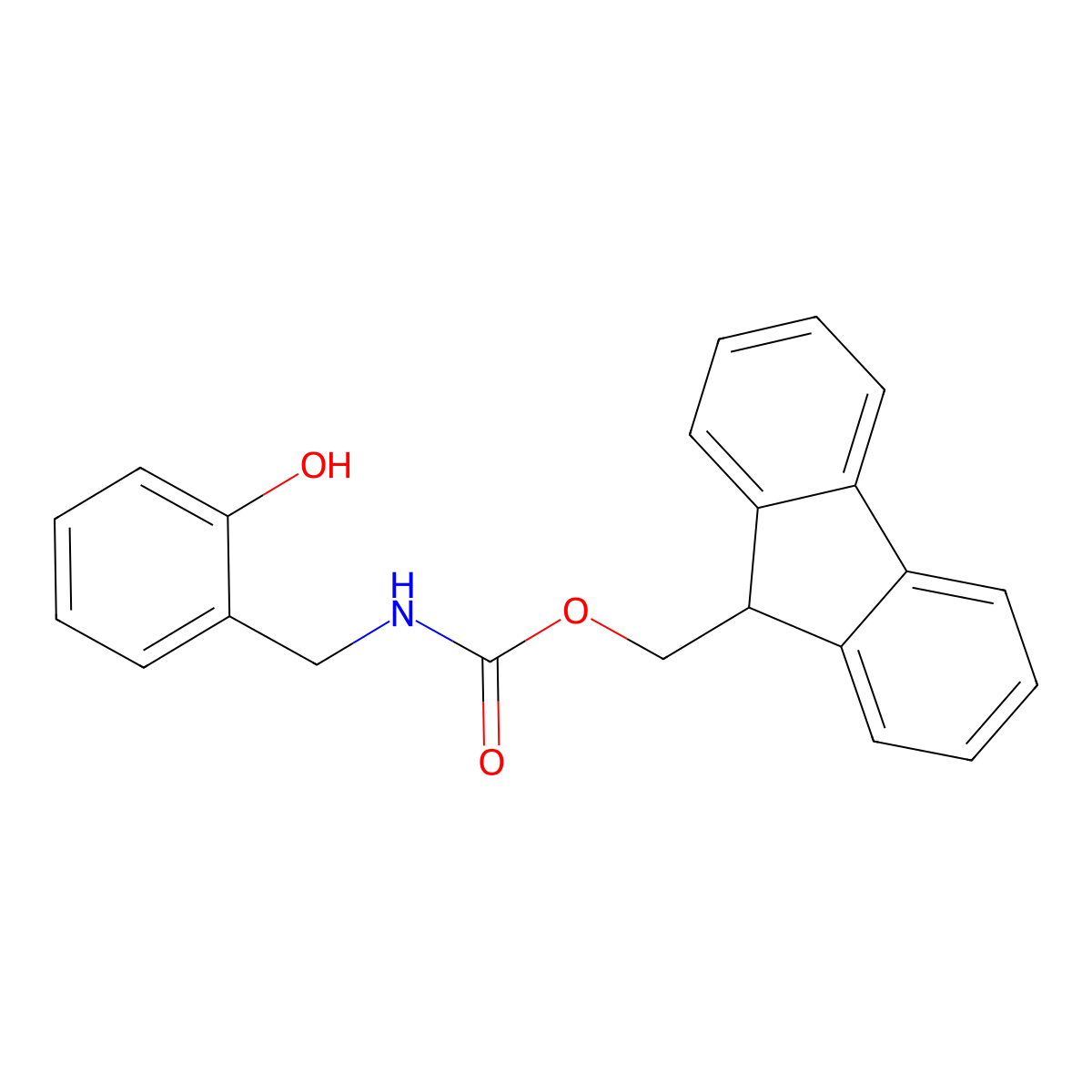 (9H-fluoren-9-yl)methyl N-[(2-hydroxyphenyl)methyl]carbamate molecular structure, CAS 2093037-63-7