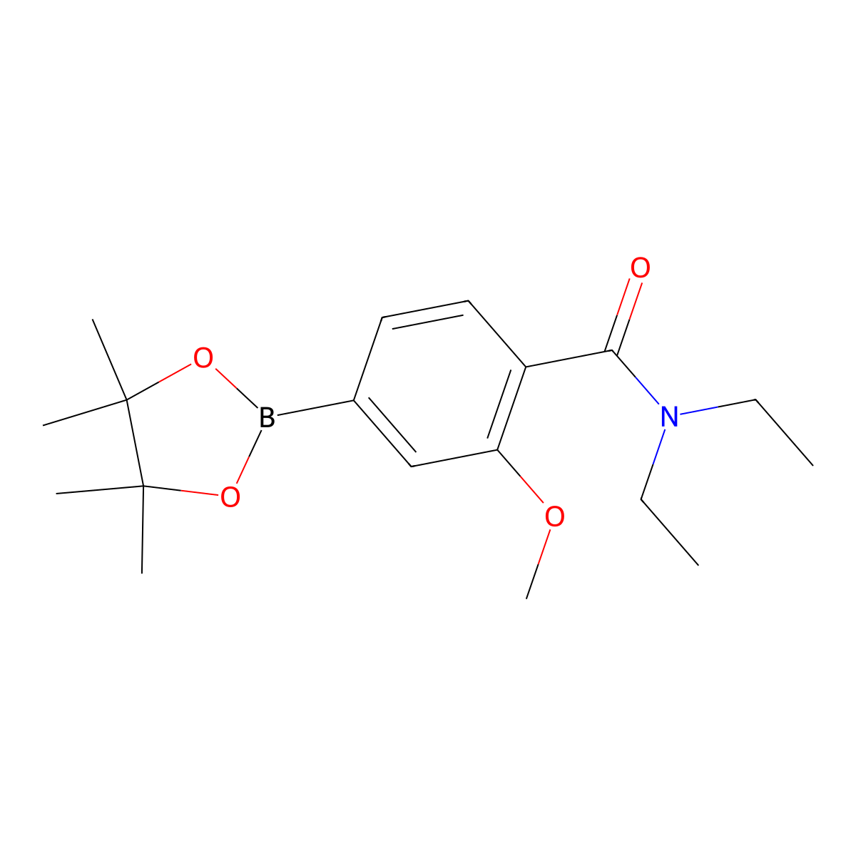 N,N-Diethyl-2-methoxy-4-(4,4,5,5-tetramethyl-1,3,2-dioxaborolan-2-YL)benzamide molecular structure, CAS 2093041-46-2