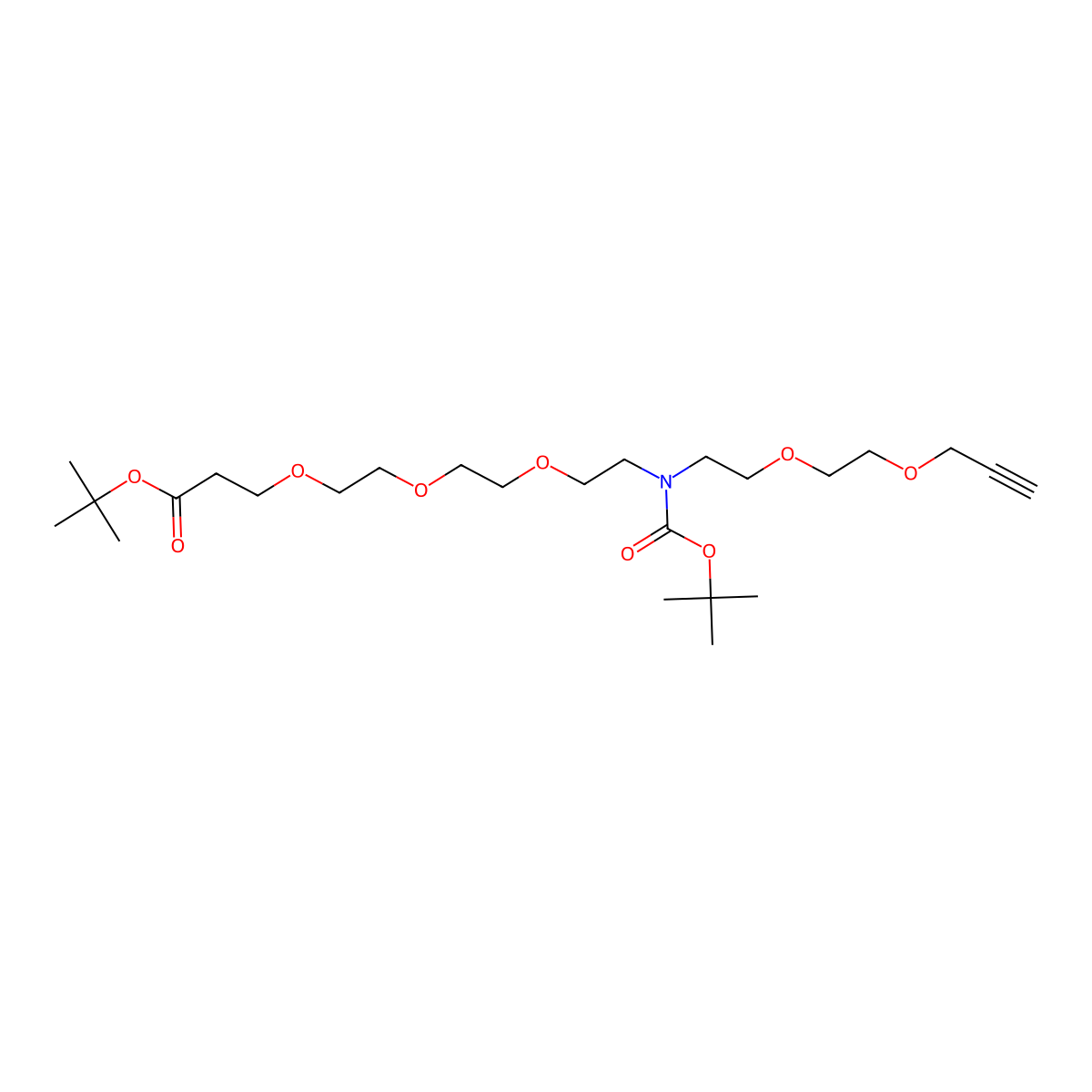 N-(Propargyl-PEG2)-N-Boc-PEG3-t-butyl ester molecular structure, CAS 2093152-78-2