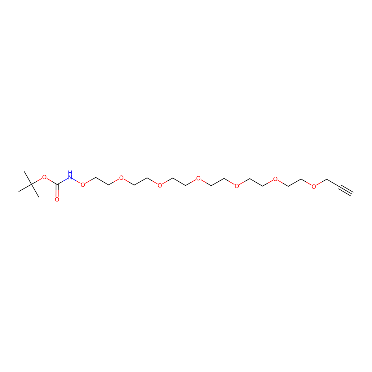 t-Boc-aminooxy-PEG6-propargyl molecular structure, CAS 2093152-83-9