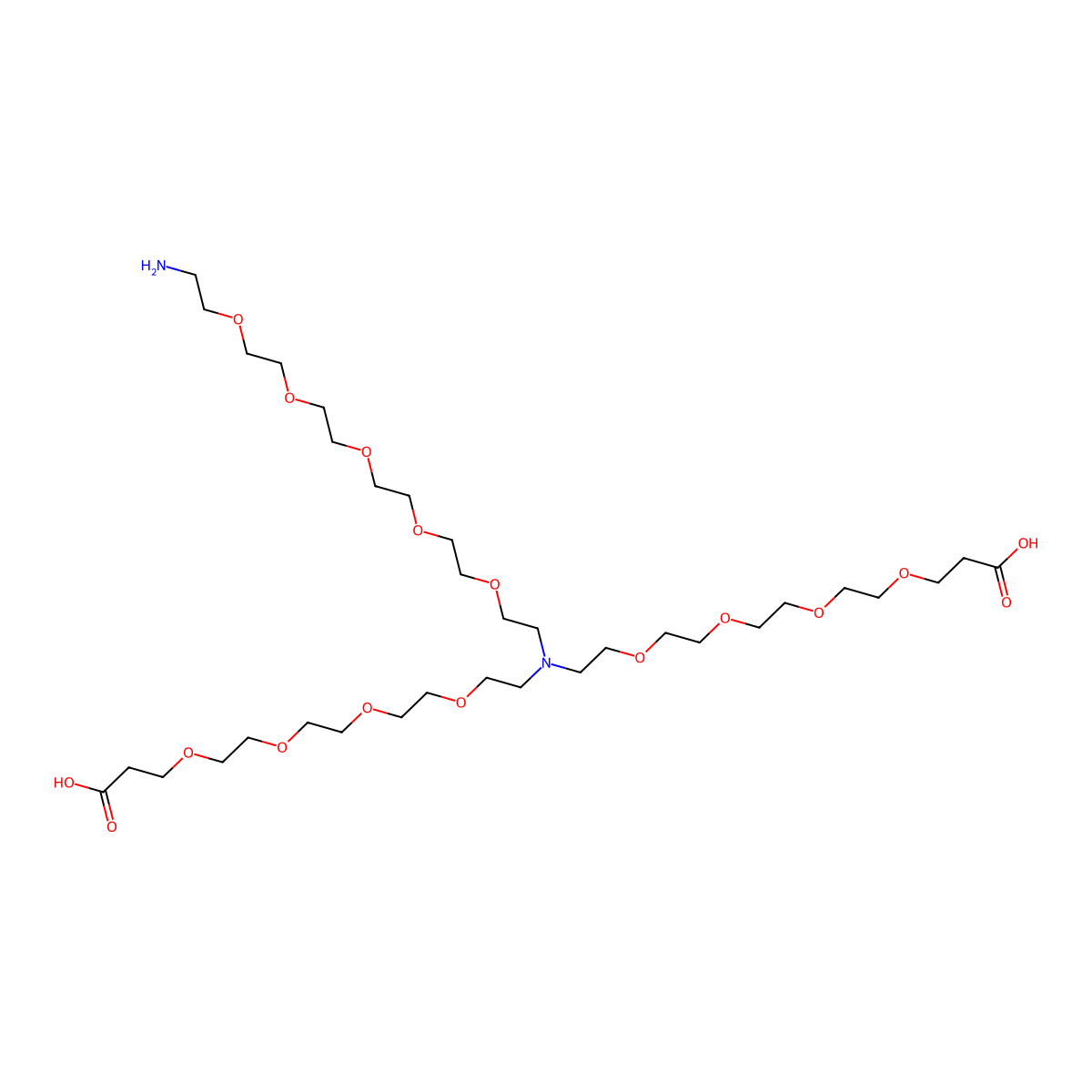 N-(Amino-PEG5)-N-bis(PEG4-acid) molecular structure, CAS 2093152-86-2