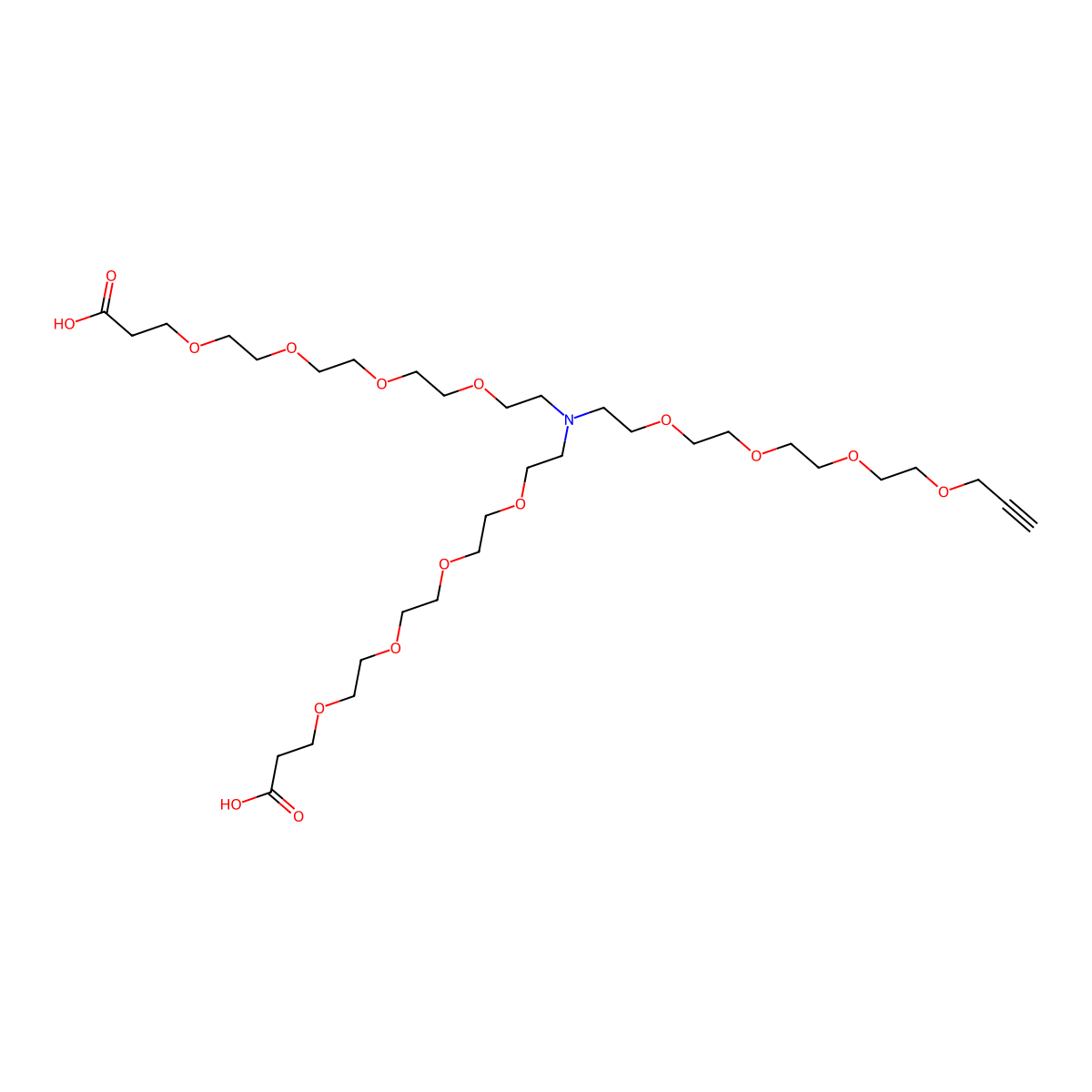 N-(Propargyl-peg4)-n-bis(peg4-acid) molecular structure, CAS 2093153-09-2