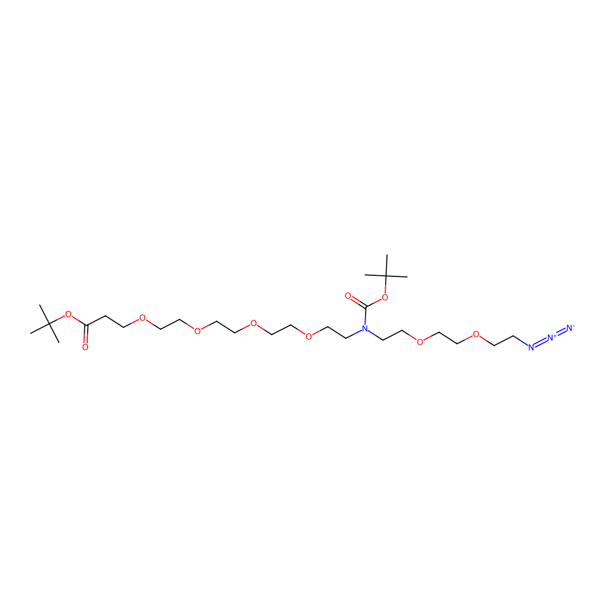 N-(Azido-PEG2)-N-Boc-PEG4-t-butyl ester molecular structure, CAS 2093153-83-2