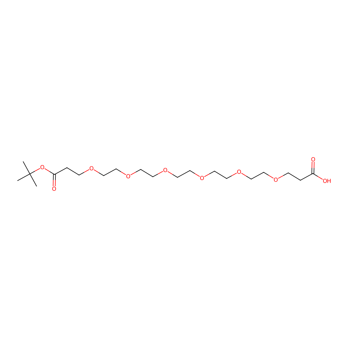 Acid-PEG6-t-butyl ester molecular structure, CAS 2093153-84-3