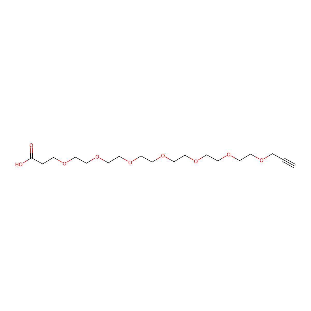 Propargyl-PEG7-acid molecular structure, CAS 2093154-00-6