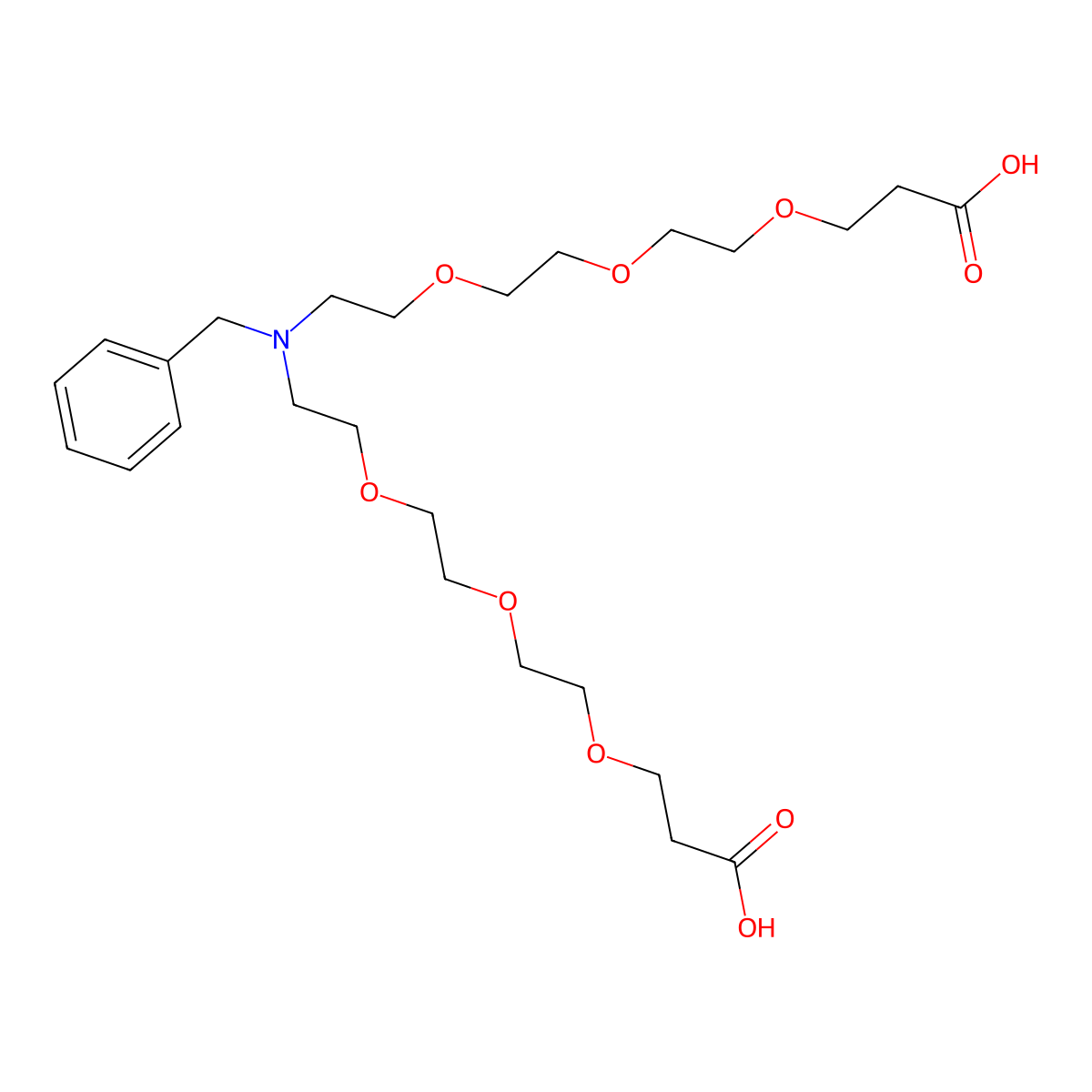 N-Benzyl-N-bis(PEG3-acid) molecular structure, CAS 2093154-03-9