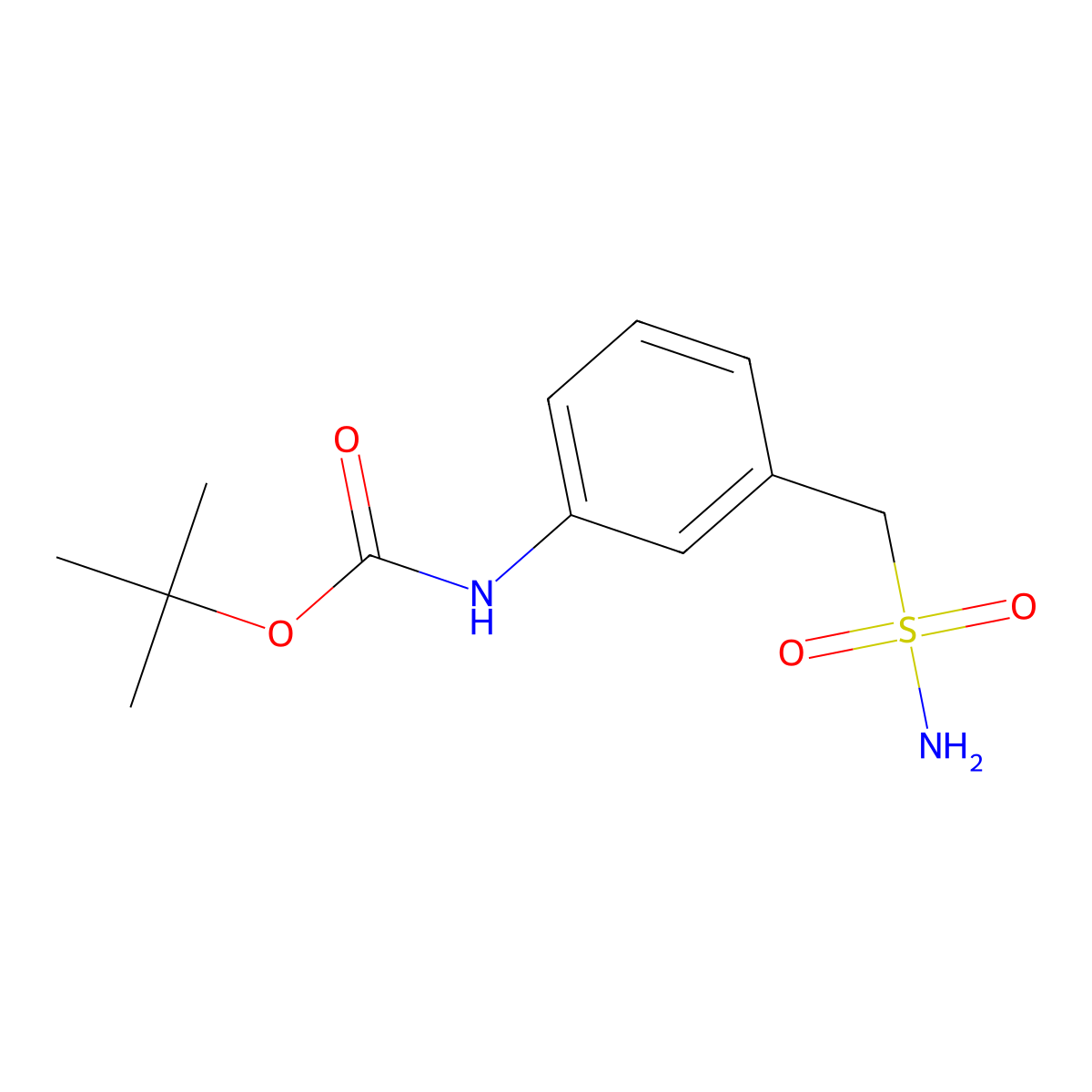 tert-butyl N-[3-(sulfamoylmethyl)phenyl]carbamate molecular structure, CAS 2093164-42-0