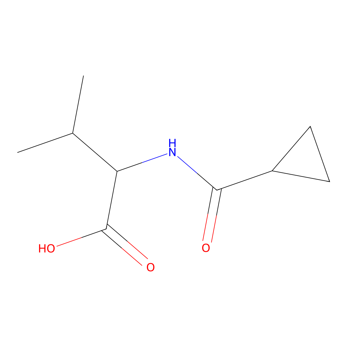 2-(Cyclopropylformamido)-3-methylbutanoic acid molecular structure, CAS 2093187-55-2