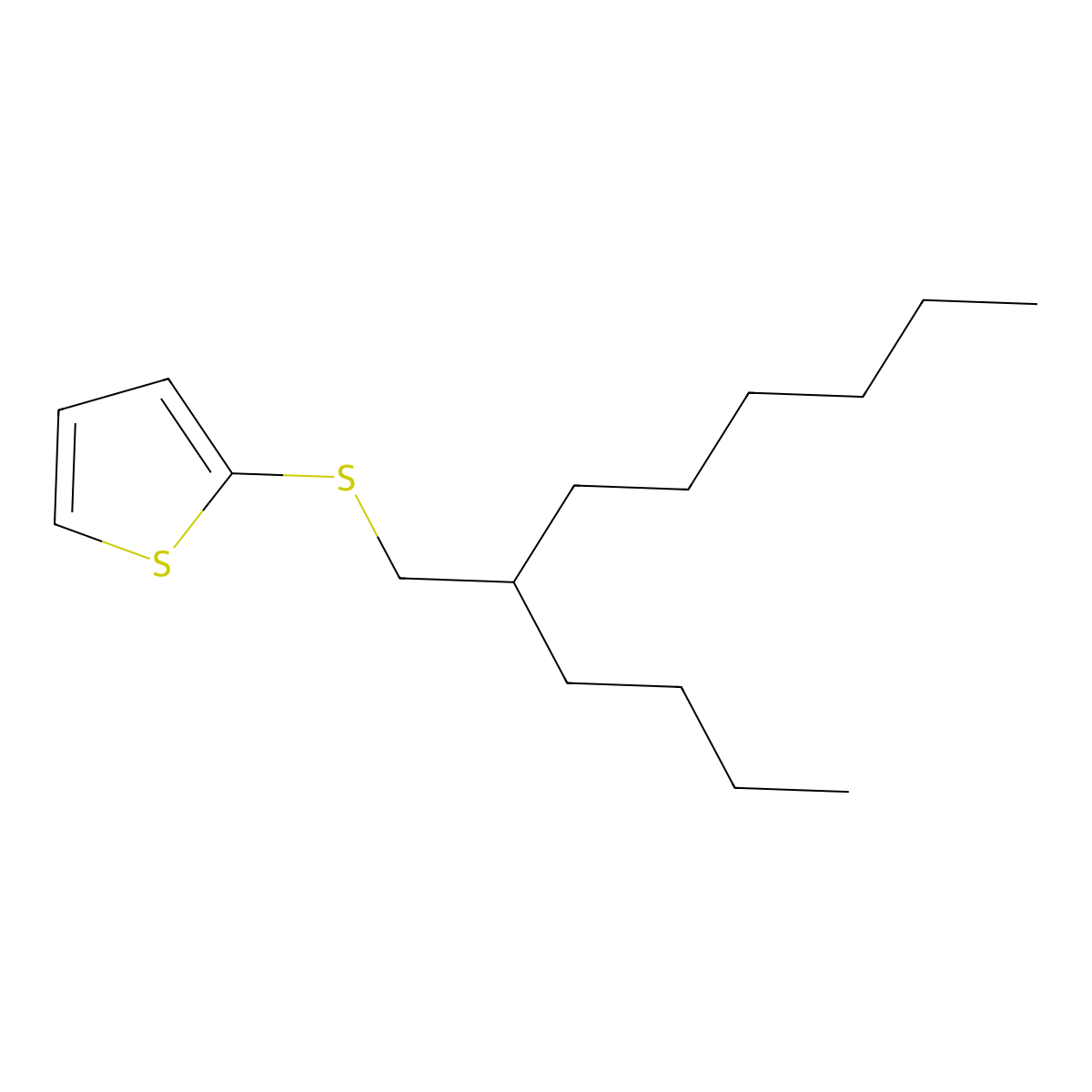 2-((2-Butyloctyl)thio)thiophene molecular structure, CAS 2093197-82-9
