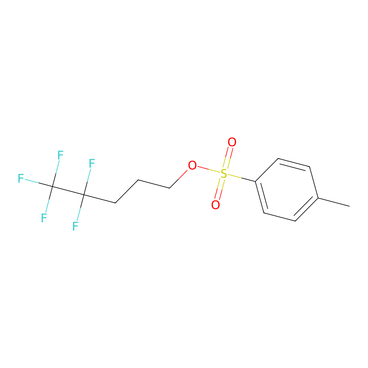 4,4,5,5,5-Pentafluoropentyl 4-methylbenzenesulfonate molecular structure, CAS 209325-64-4