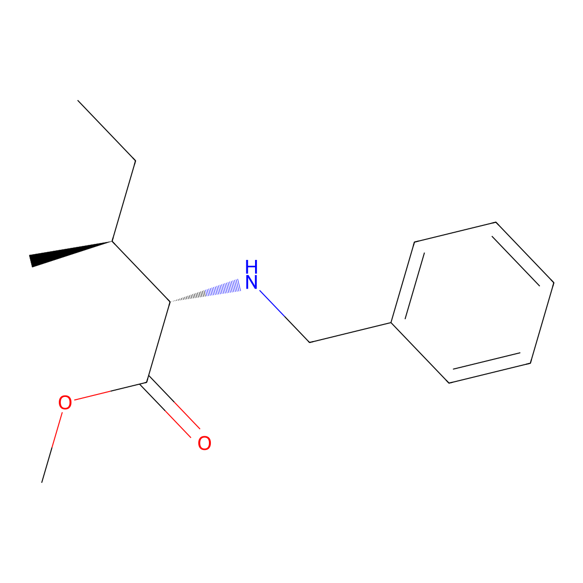 Methyl (2S,3S)-2-(benzylamino)-3-methylpentanoate molecular structure, CAS 209325-69-9