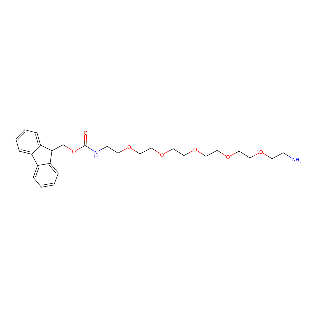 Fmoc-NH-PEG5-C2-NH2 molecular structure, CAS 2093277-71-3