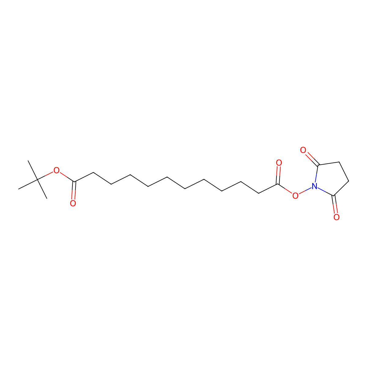 1-tert-Butyl 12-(2,5-dioxopyrrolidin-1-yl)dodecanedioate molecular structure, CAS 2093277-79-1