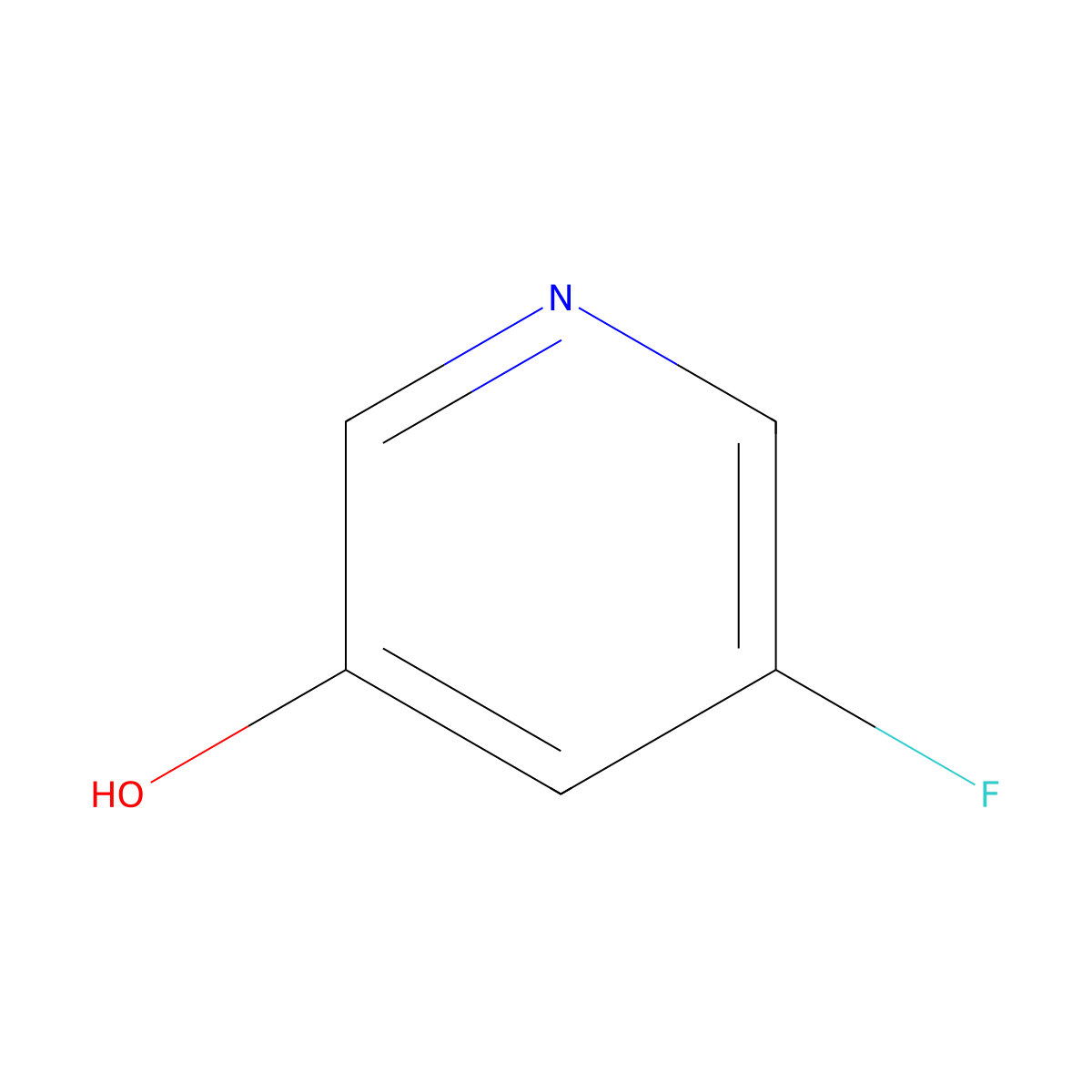 3-Fluoro-5-hydroxypyridine molecular structure, CAS 209328-55-2