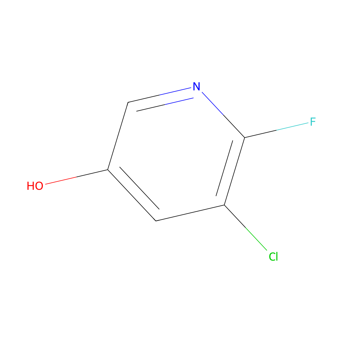 3-Chloro-2-fluoro-5-hydroxypyridine molecular structure, CAS 209328-72-3