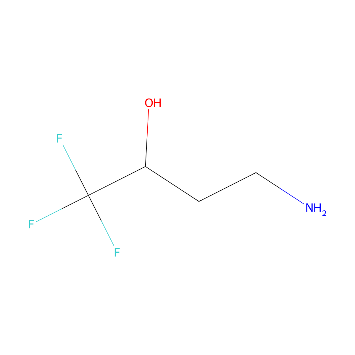 (S)-4-Amino-1,1,1-trifluorobutan-2-ol molecular structure, CAS 2093296-00-3