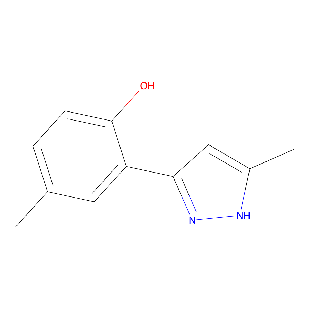 4-Methyl-6-(5-methyl-1,2-dihydro-3H-pyrazol-3-ylidene)cyclohexa-2,4-dien-1-one molecular structure, CAS 20933-37-3