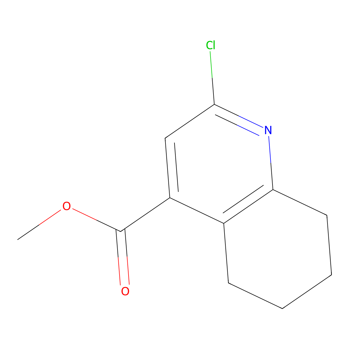 Methyl 2-chloro-5,6,7,8-tetrahydroquinoline-4-carboxylate molecular structure, CAS 209330-14-3