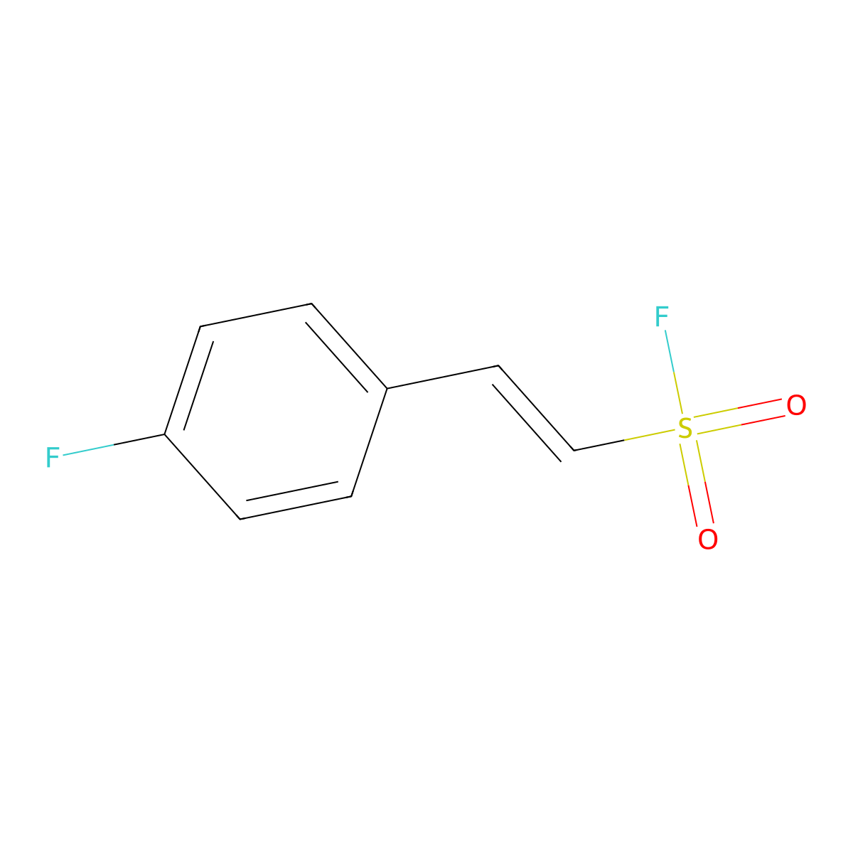 (1E)-2-(4-fluorophenyl)ethene-1-sulfonyl fluoride molecular structure, CAS 2093304-11-9