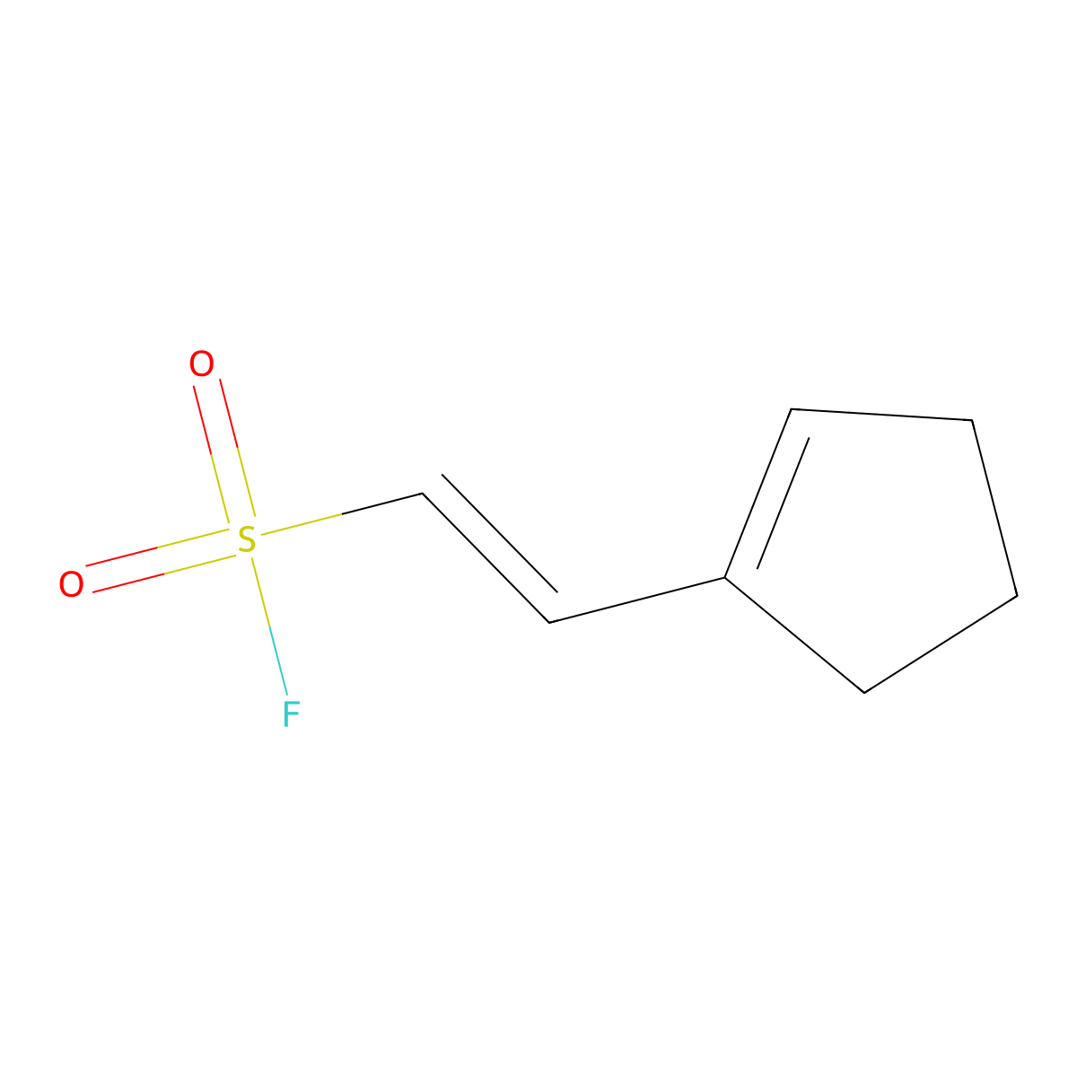 (E)-2-(cyclopent-1-en-1-yl)ethene-1-sulfonyl fluoride molecular structure, CAS 2093304-76-6