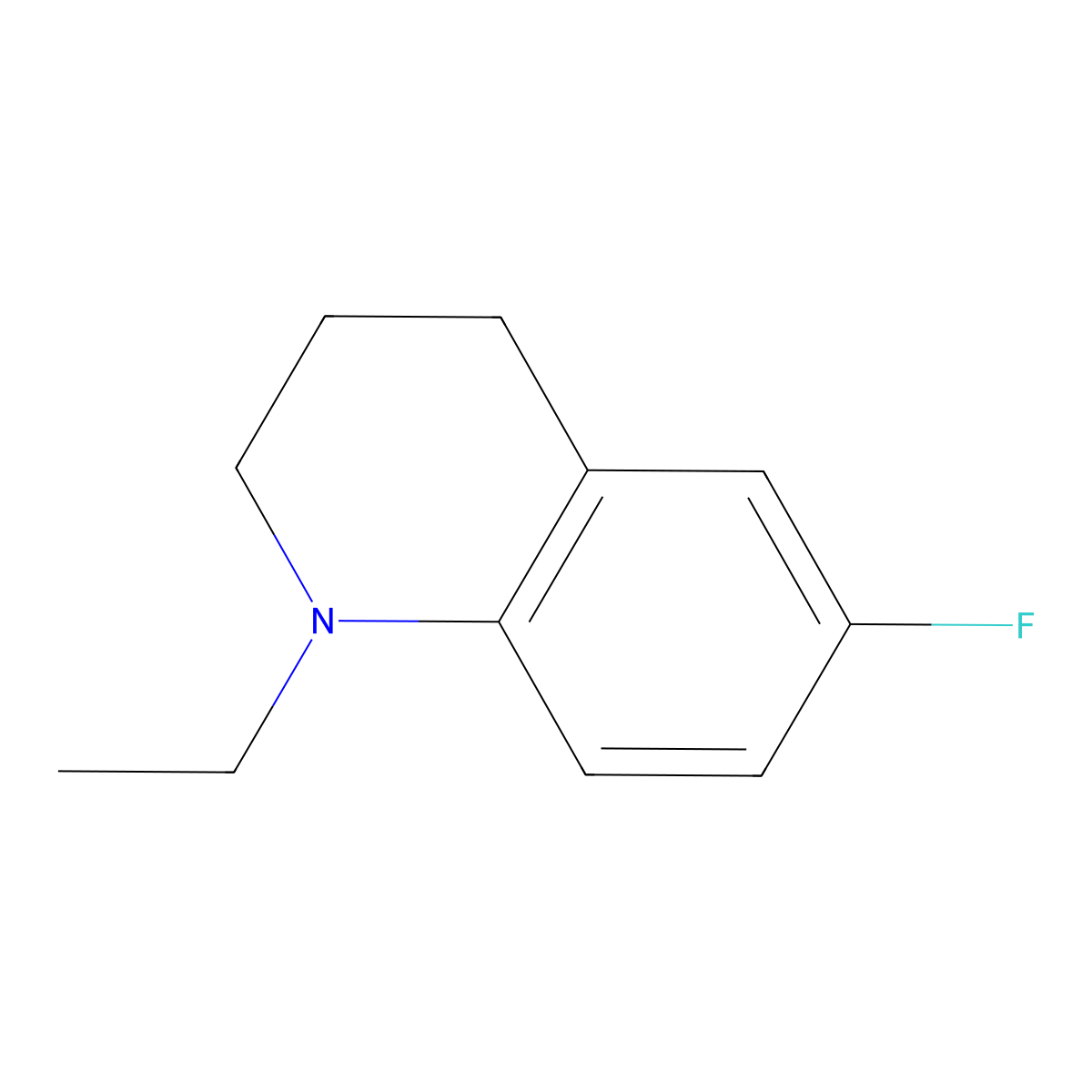 1-Ethyl-6-fluoro-1,2,3,4-tetrahydroquinoline molecular structure, CAS 209336-49-2