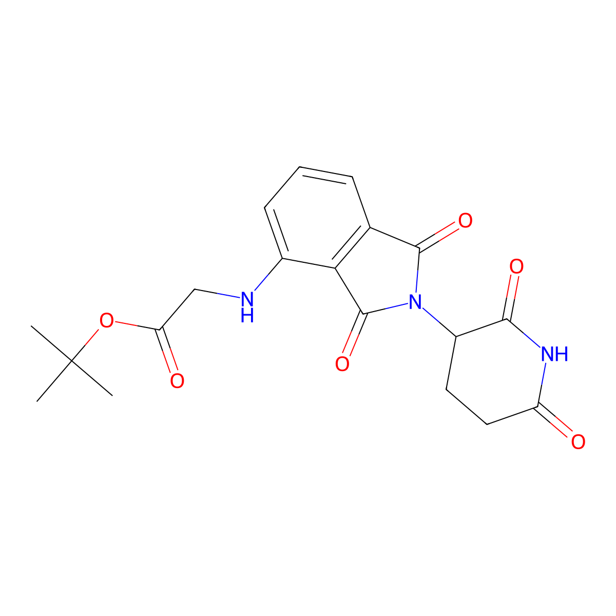 Thalidomide-NH-CH2-COO(t-Bu) molecular structure, CAS 2093386-23-1
