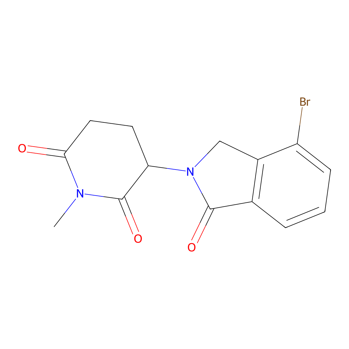 3-(4-Bromo-1-oxoisoindolin-2-yl)-1-methylpiperidine-2,6-dione molecular structure, CAS 2093386-30-0