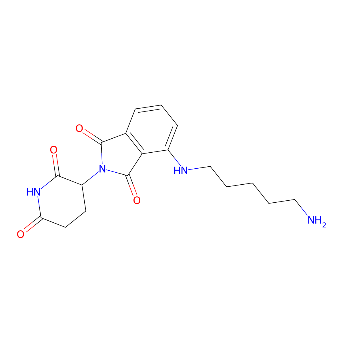 4-((5-Aminopentyl)amino)-2-(2,6-dioxopiperidin-3-yl)isoindoline-1,3-dione molecular structure, CAS 2093386-39-9