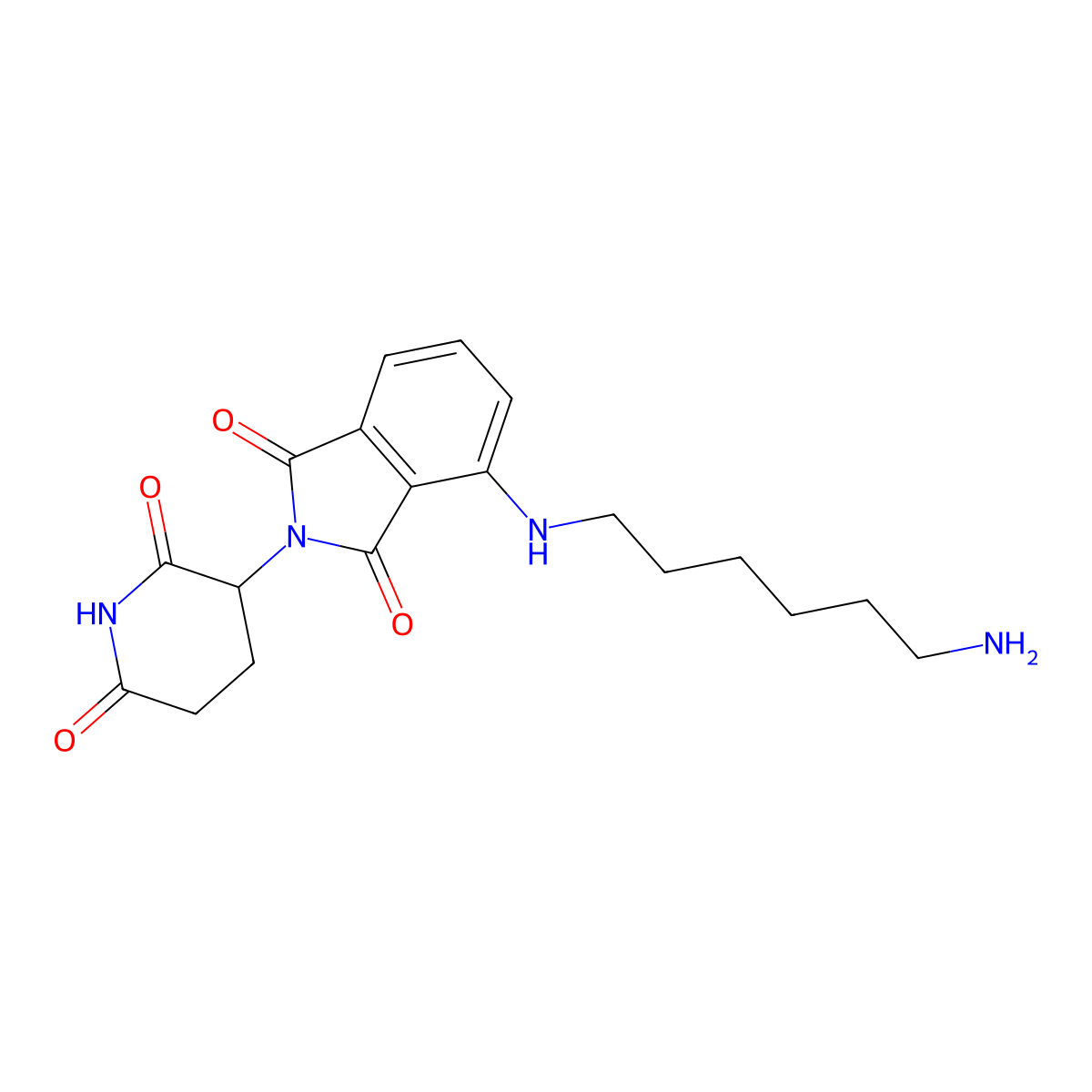Thalidomide-NH-C6-NH2 molecular structure, CAS 2093386-50-4