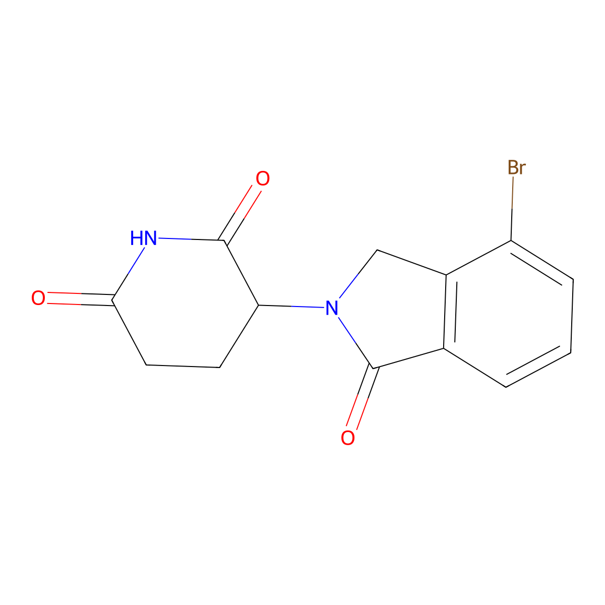 3-(4-bromo-1-oxo-2,3-dihydro-1H-isoindol-2-yl)piperidine-2,6-dione molecular structure, CAS 2093387-36-9
