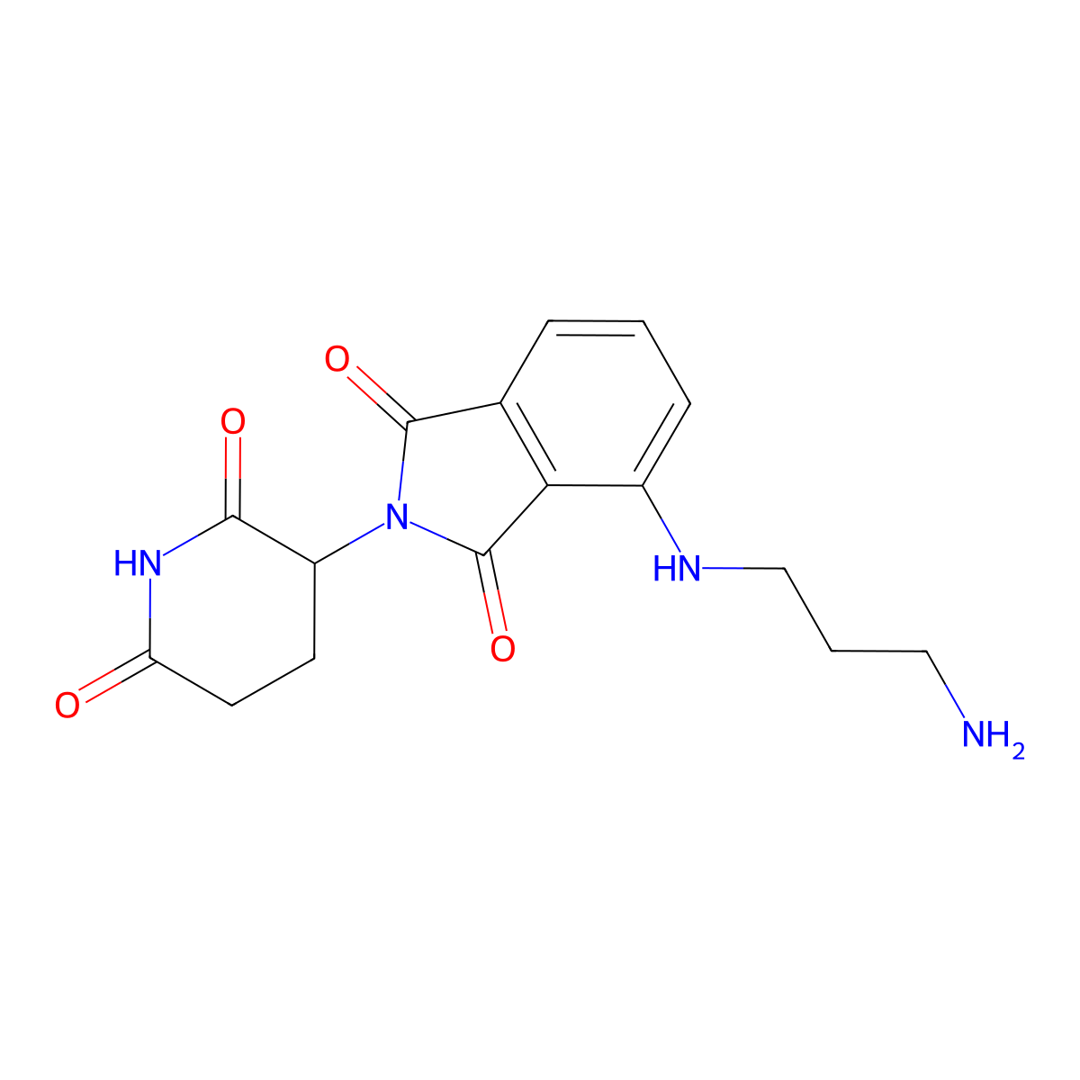 4-((3-Aminopropyl)amino)-2-(2,6-dioxopiperidin-3-yl)isoindoline-1,3-dione molecular structure, CAS 2093388-20-4