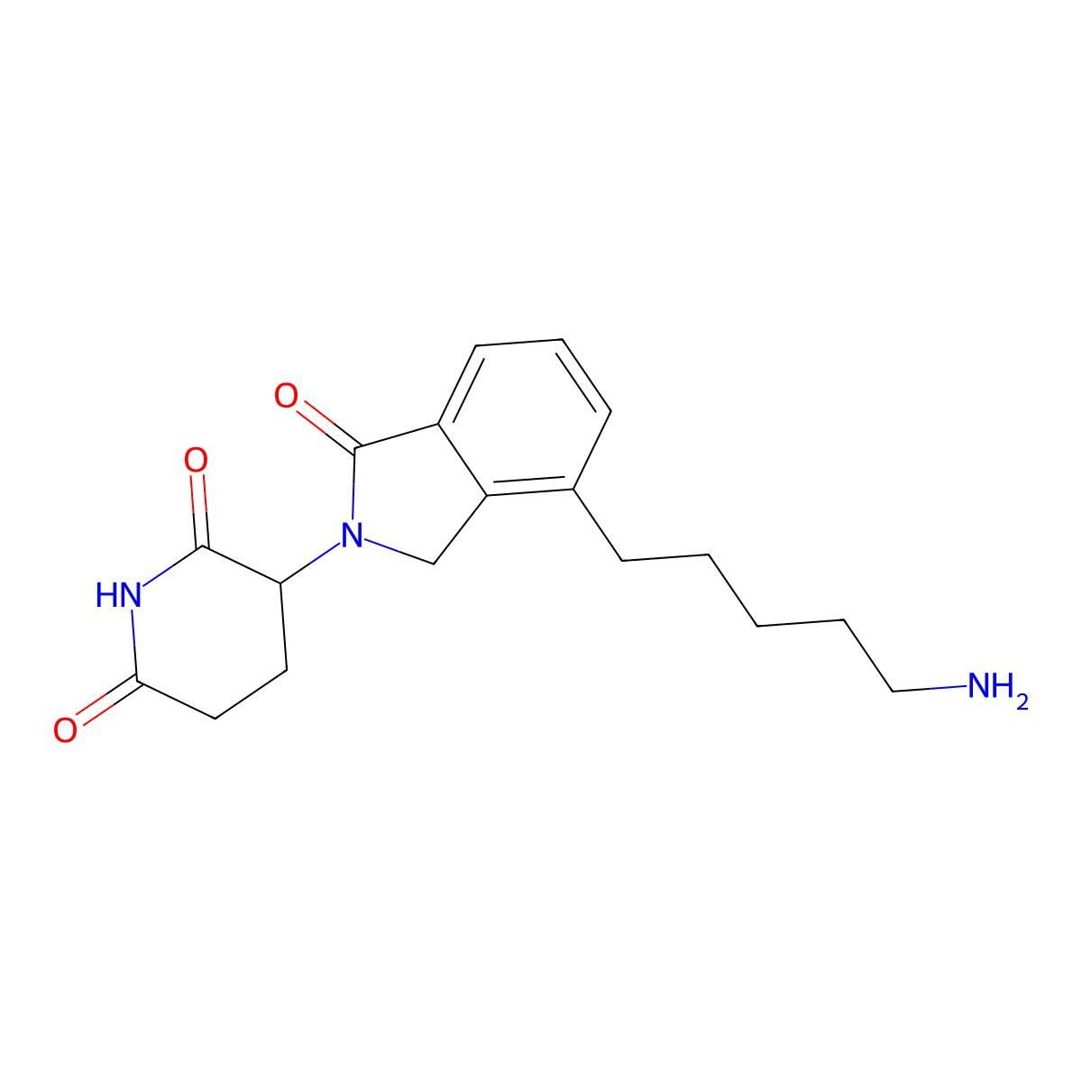 Lenalidomide-C5-NH2 molecular structure, CAS 2093388-45-3