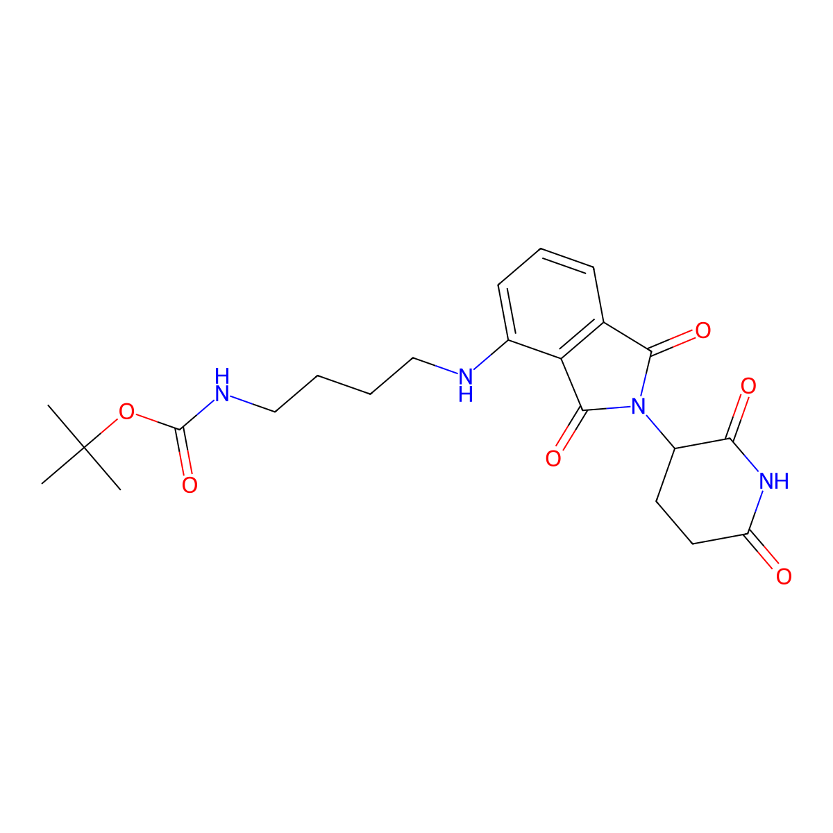 Thalidomide-NH-C4-NH-Boc molecular structure, CAS 2093388-52-2