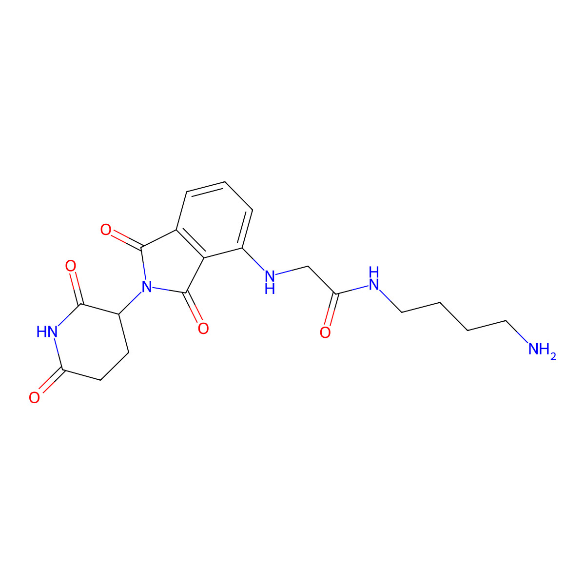 Thalidomide-NH-amido-C4-NH2 molecular structure, CAS 2093388-67-9