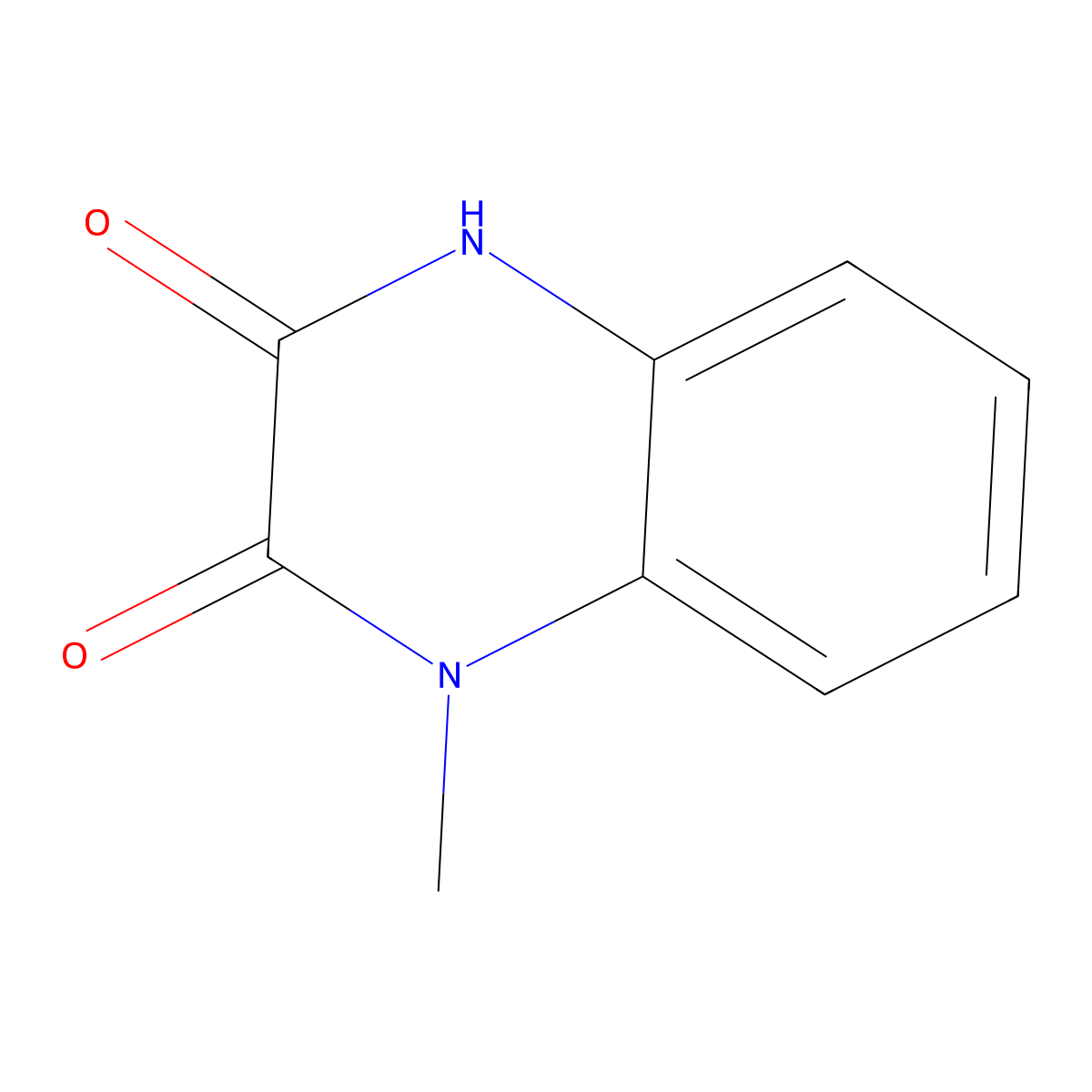 1-Methyl-1,4-dihydro-2,3-quinoxalinedione molecular structure, CAS 20934-51-4