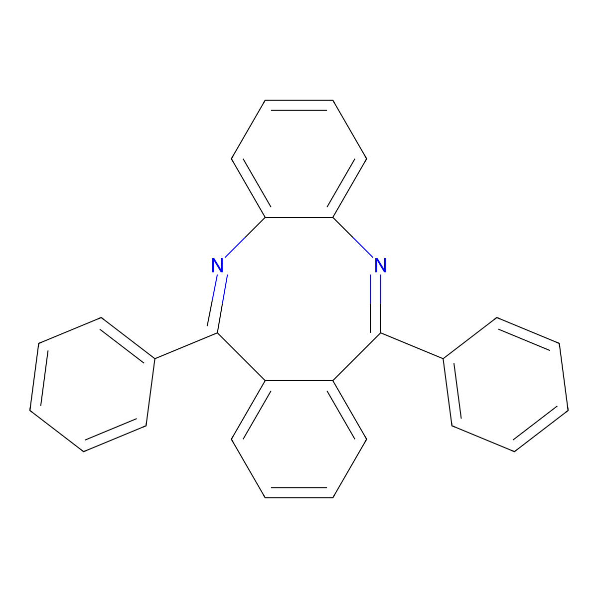 6,11-Diphenylbenzo[c][1,6]benzodiazocine molecular structure, CAS 20934-60-5