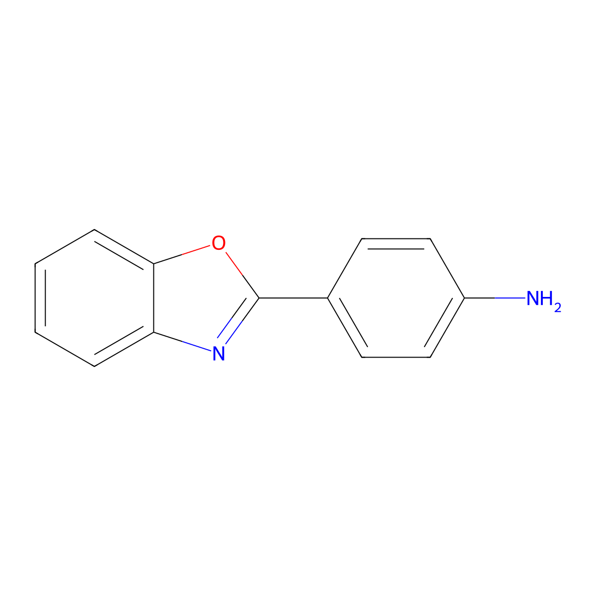 Benzenamine, 4-(2-benzoxazolyl)- molecular structure, CAS 20934-81-0