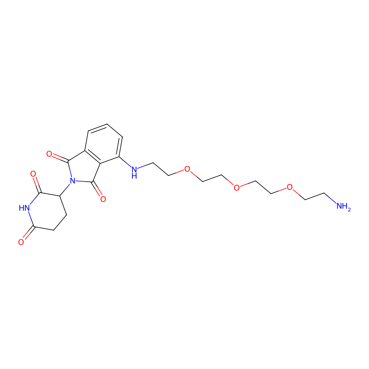 Pomalidomide-PEG3-C2-NH2 molecular structure, CAS 2093416-31-8